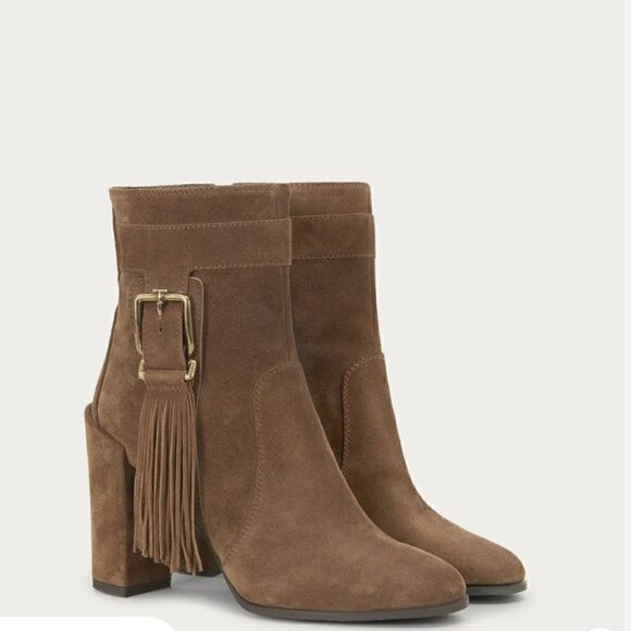 🌟NEW🌟TOD’S🌟Brown Suede Ankle Boots with Tassels - Picture 3 of 6